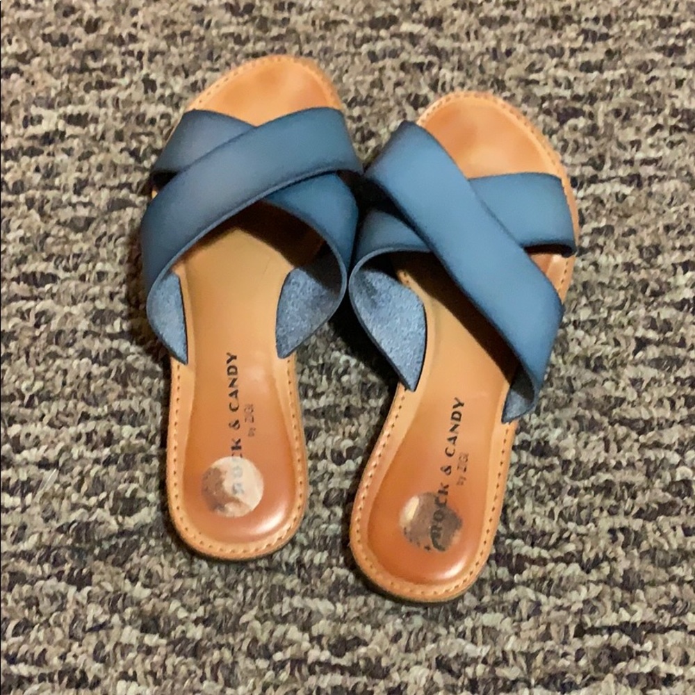 Blue sandals